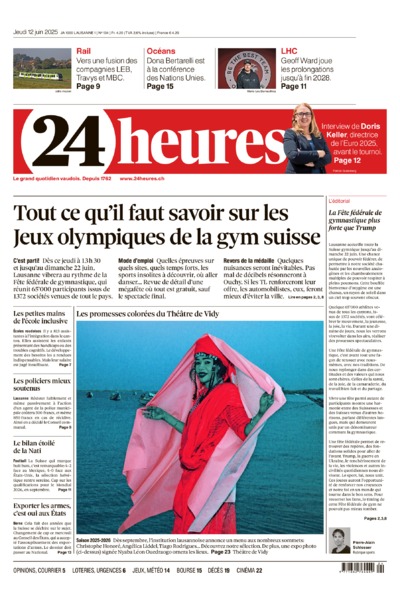 Dernière édition du journal 24 heures