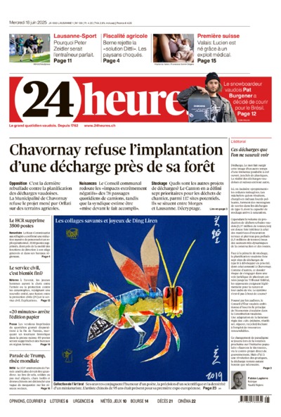 Dernière édition du journal 24 heures