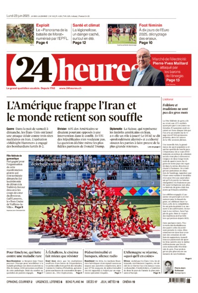 Dernière édition du journal 24 heures