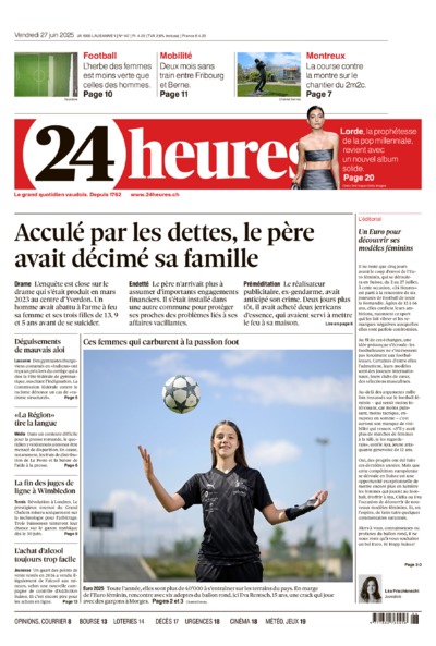 Dernière édition du journal 24 heures