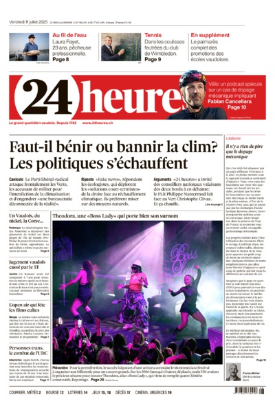 Dernière édition du journal 24 heures