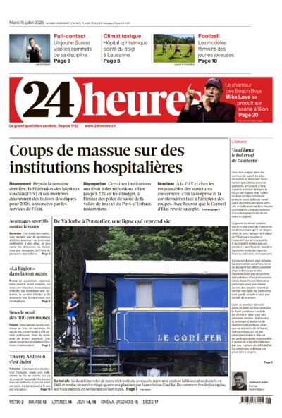 Dernière édition du journal 24 heures