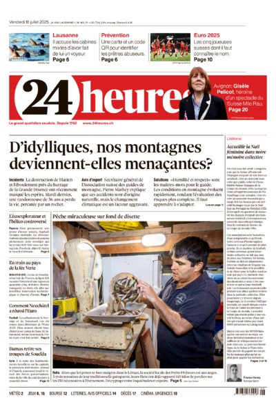 Dernière édition du journal 24 heures