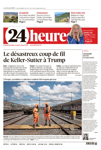 Dernière édition du journal 24 heures