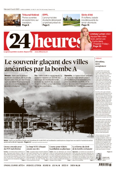 Dernière édition du journal 24 heures