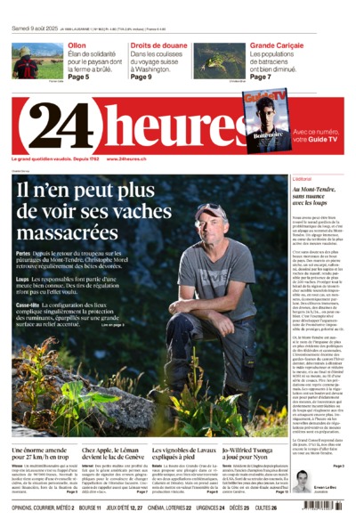 Dernière édition du journal 24 heures