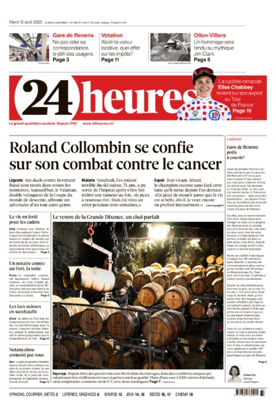 Dernière édition du journal 24 heures