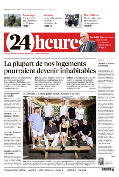 Dernière édition du journal 24 heures