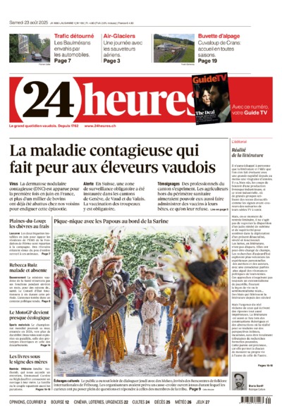 Dernière édition du journal 24 heures