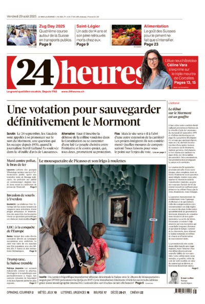 Dernière édition du journal 24 heures