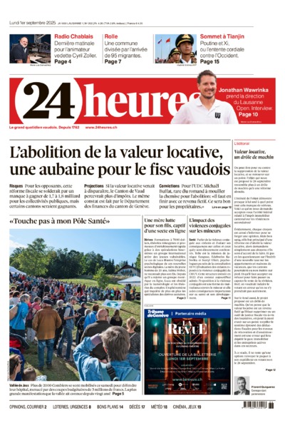 Dernière édition du journal 24 heures