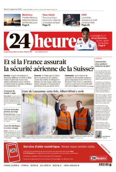 Dernière édition du journal 24 heures