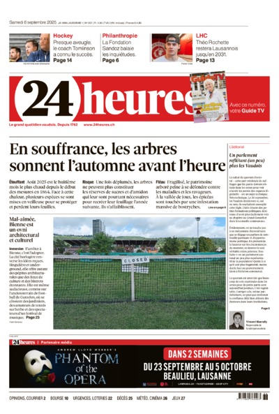 Dernière édition du journal 24 heures