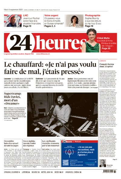 Dernière édition du journal 24 heures