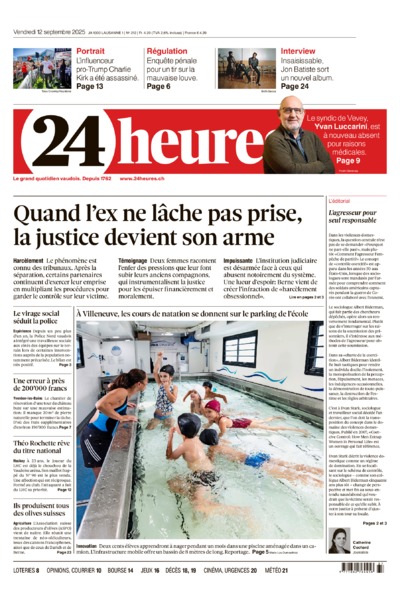 Dernière édition du journal 24 heures