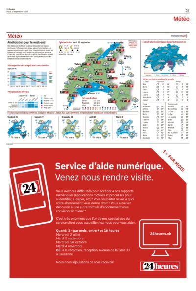 Dernière édition du journal 24 heures