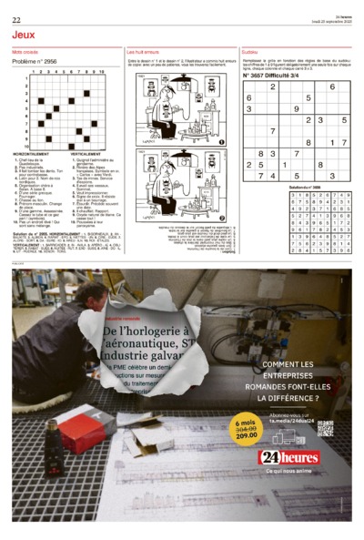 Dernière édition du journal 24 heures