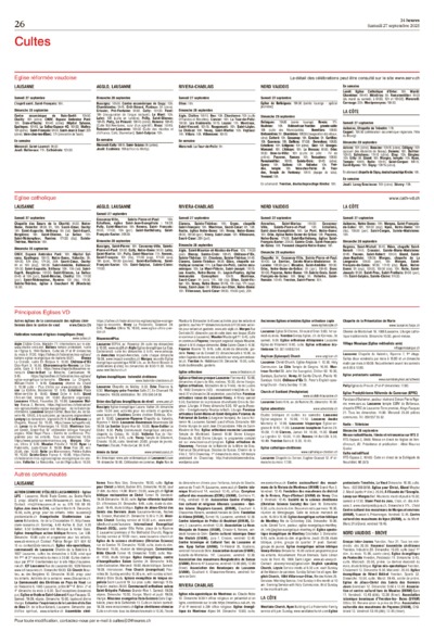 Dernière édition du journal 24 heures