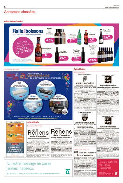 Dernière édition du journal 24 heures