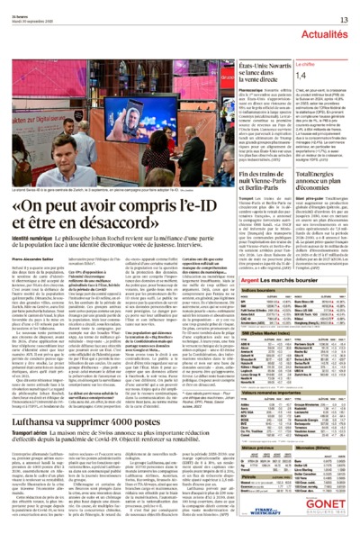 Dernière édition du journal 24 heures
