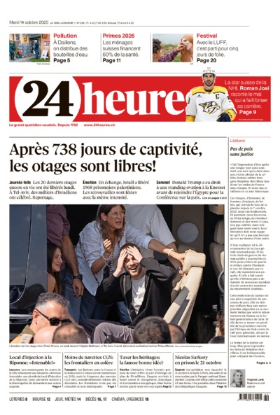 Dernière édition du journal 24 heures