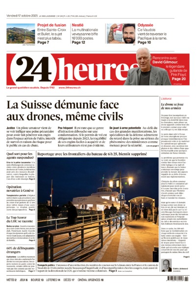 Dernière édition du journal 24 heures