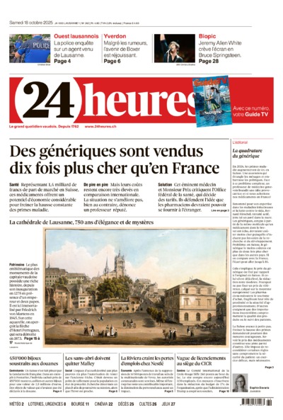 Dernière édition du journal 24 heures