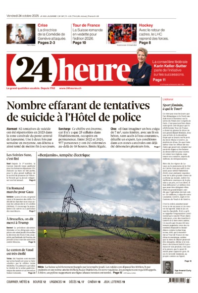 Dernière édition du journal 24 heures