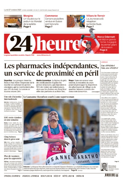 Dernière édition du journal 24 heures