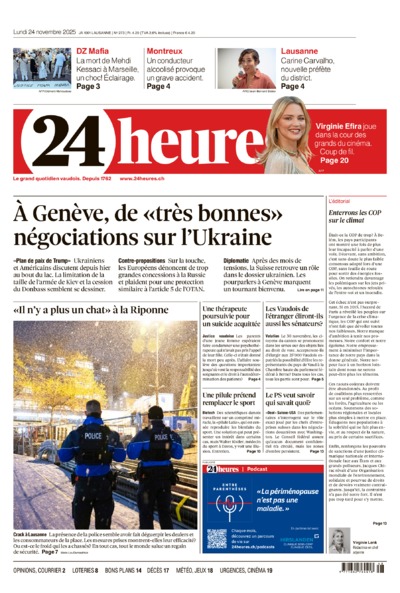 Dernière édition du journal 24 heures
