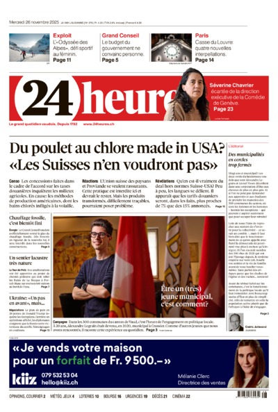 Dernière édition du journal 24 heures