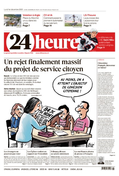 Dernière édition du journal 24 heures