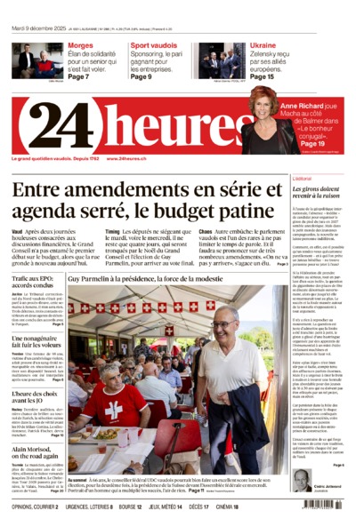 Dernière édition du journal 24 heures