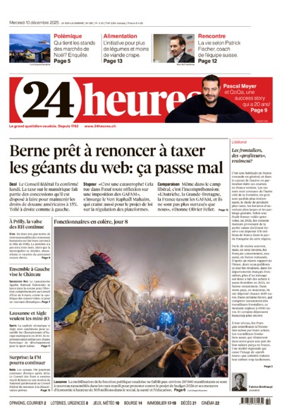 Dernière édition du journal 24 heures