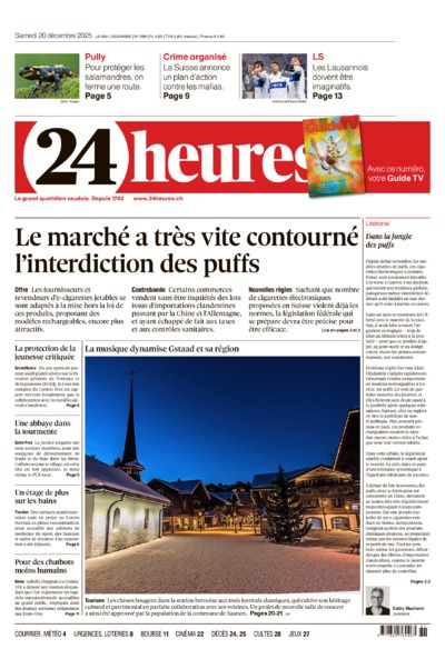 Dernière édition du journal 24 heures
