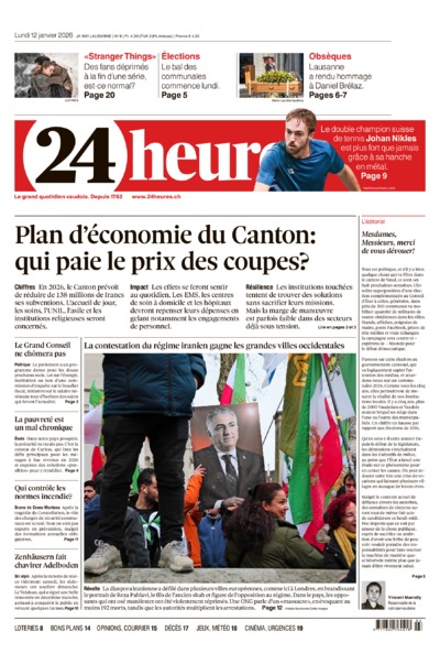Dernière édition du journal 24 heures