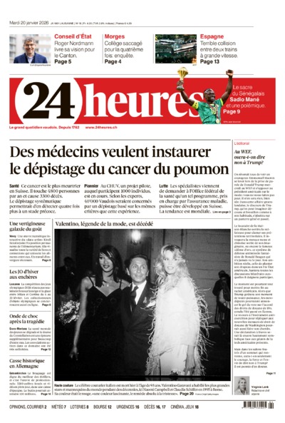 Dernière édition du journal 24 heures