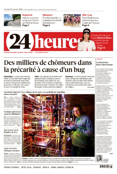 Dernière édition du journal 24 heures