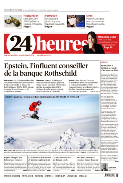 Dernière édition du journal 24 heures