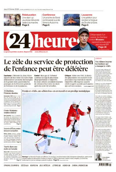 Dernière édition du journal 24 heures