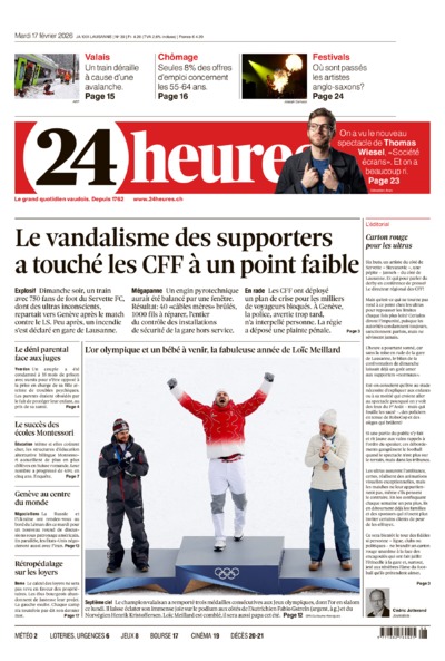 Dernière édition du journal 24 heures