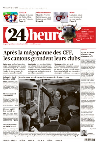 Dernière édition du journal 24 heures