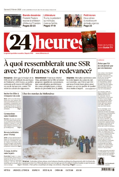 Dernière édition du journal 24 heures