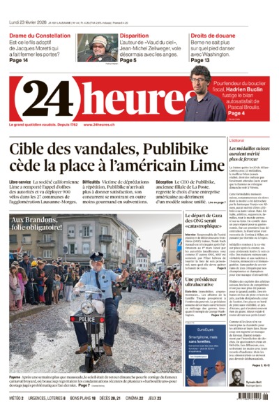 Dernière édition du journal 24 heures