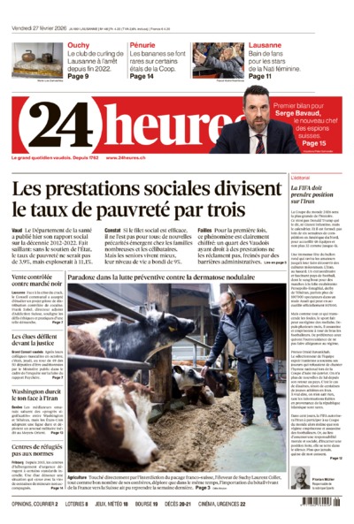 Dernière édition du journal 24 heures
