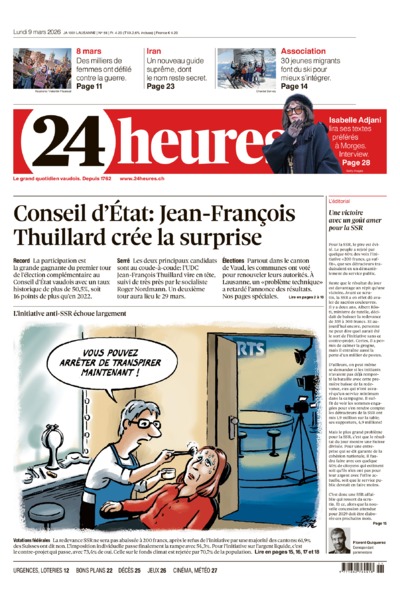 Dernière édition du journal 24 heures
