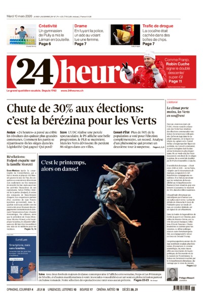 Dernière édition du journal 24 heures