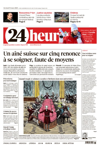 Dernière édition du journal 24 heures