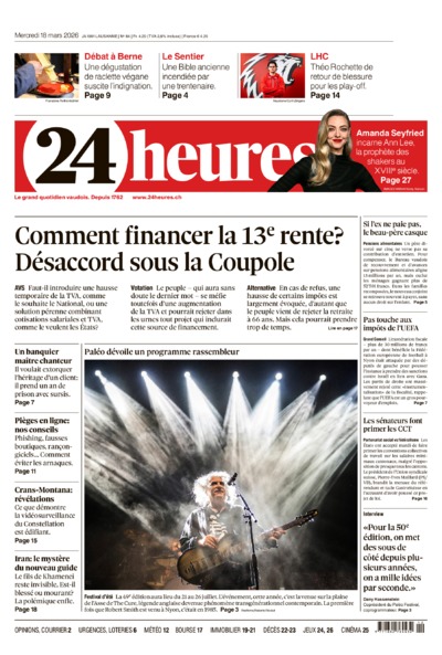 Dernière édition du journal 24 heures