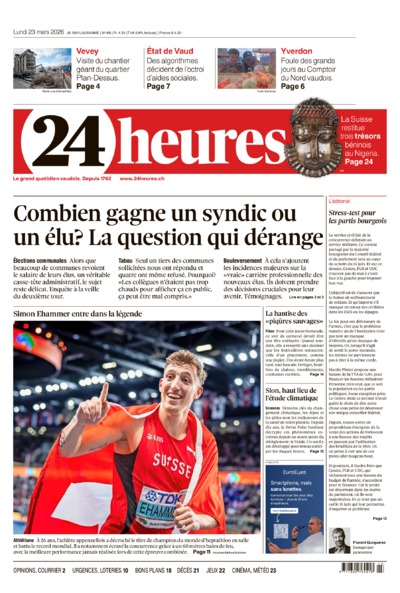 Dernière édition du journal 24 heures